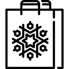 Shopping bag icon. Outline design. For presentation, graphic design, mobile application.