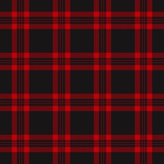 Tartan seamless pattern, red and black can be used in fashion decoration design. Bedding, curtains, tablecloths
