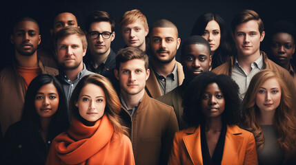 diverse races ethnicities, concept of inclusivity multiracial group of people.