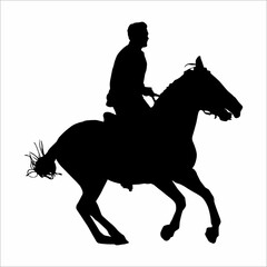 Horseman silhouette