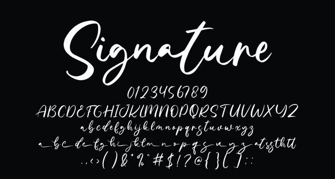 Signature Beauty Script Handwritten font Best Alphabet Alphabet Brush Script Logotype Font lettering handwritten