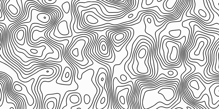 Topographic Map in Contour Line Light topographic topo contour map Topographic pattern texture. Map on land vector terrain Line topography map contour background.