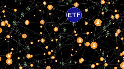 Cryptocurrency introduction to bitcoin etf dollar investment fund opportunities in digital money market, where money falling meets revolution of blockchain technology