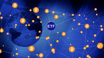 Etf for bitcoin symbolizes future of digital investment and crypto trading, paving way for financial progress and stability in global economy with blockchain technology and crypto assets