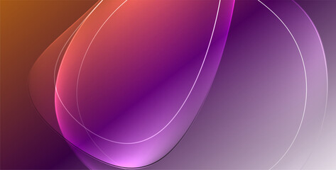 Colorful transparent flowing fluid shapes with glow effect geometric background. Wavy lines round forms. Vector illustration For Wallpaper, Banner, Background, Card, Book Illustration, landing page