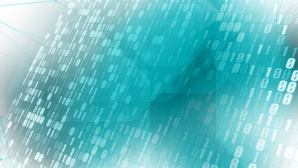 Artificial intelligence in technology background neural network for connected binary in digital communication and cyber security