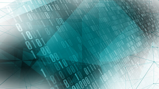 Cyber security deep learning and neural networks in connected binary code for machine learning and ai technology background