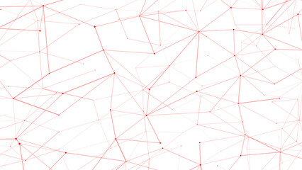 Connected dots forming lines and dots on white background, creating connected network with modern, abstract science background, geometric formation, and futuristic design