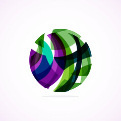 Fototapeta premium Abstract circle logo - minimalist emblem, timeless and universal shape of circle. Unique logo represent range of brands and concepts, encapsulating simplicity and creativity in single, iconic image