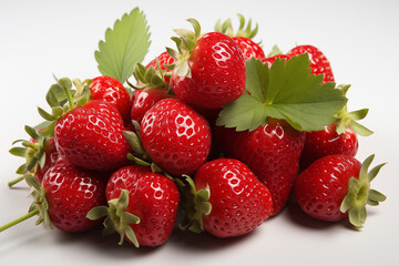 Strawberrys on white background