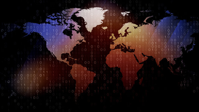 Cyber security in digital world exploring algorithm of global networks and binary code behind technology news, cyber attacks, and cyber crimes