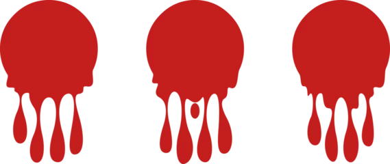 Deurstickers Blood Symbols Font © Lamul