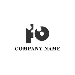 FO Initial logo elegant logotype corporate font idea unity