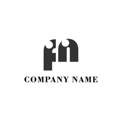 FN Initial logo elegant logotype corporate font idea unity