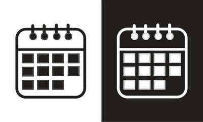 Calendar or appointment schedule flat icon icon for apps and websites.