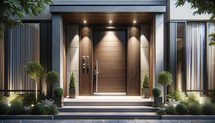 Obraz premium entrance to the modern building