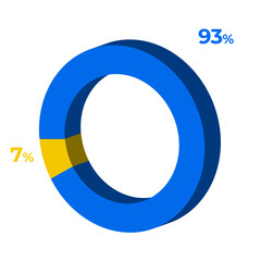 7 93 3d donut pie chart illustration eps vector