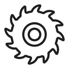 circular saw line icon