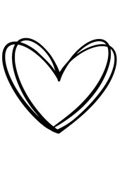 Stylized Heart Doodle Vector