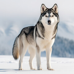 Naklejka premium Alaskan Husky Dog Breed