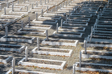 a neatly arranged burial complex for heroes and warriors in Indonesia