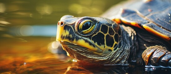 Photo of a turtle's head