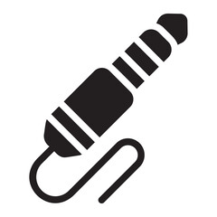 audio jack glyph icon