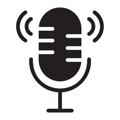 microphone glyph icon