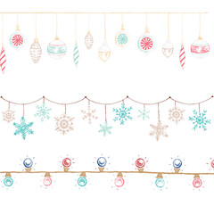 Cute Christmas Element Holiday decor Party Xmas Postcard