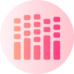 music wave gradient icon