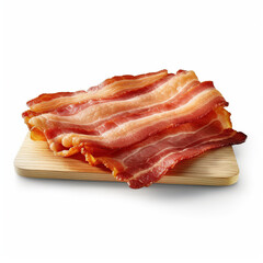 Obraz premium slices of bacon isolated on white background
