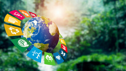 Sustainable development goals concept. SDGs. Environmental technology.