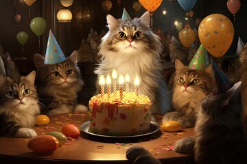 Celebrating cat birthday