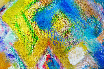 Colorful abstract oil painting art background. Texture of canvas and oil.