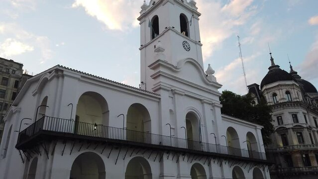 Cabildo of Buenos Aires City Colonial Era Government house Building in Argentina Skyline and Landmark