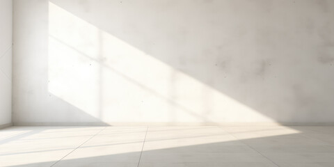 Obraz premium empty white room with light from window