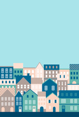 背景素材_ヨーロッパ風のかわいい町並み