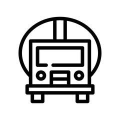 concrete mixer line icon