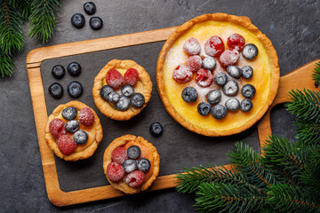 Festive delight: Christmas cupcakes adorned with berries
