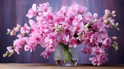 Fototapeta na wymiar Delicate Pink Blossom in Botanical Arrangement