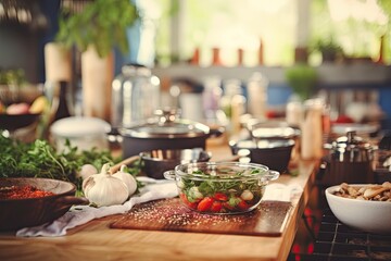 Fototapeta premium Cooking Classes concept background 