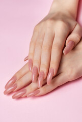 Female hands with beautiful manicure