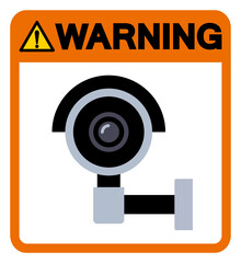 Warning CCTV Symbol Sign, Vector Illustration, Isolate On White Background Label .EPS10