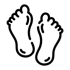 barefoot Line Icon