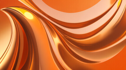 抽象的な流体グラデーションの背景のオレンジ色。オレンジ色の波の背景。ウェブバナーのテンプレート。液体の形をした美しい抽象的な背景。ランディングページ。ポスター。ウェブ用 - obrazy, fototapety, plakaty