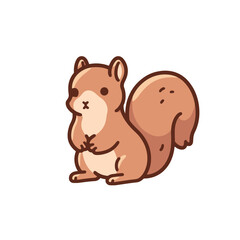 squirrel cute animal cartoon isolated icon design, vector illustration  graphic