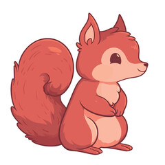 Obraz na płótnie Canvas squirrel cute animal cartoon isolated icon design, vector illustration graphic