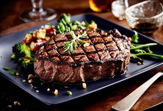 Capture the essence of a juicy grilled ribeye  in a single image for our recipe website. Show off its smooth texture and the perfect balance. Make our readers crave a bite just by looking at your phot