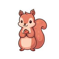 Squirrel. Vector illustration on a white background. Isolated.
