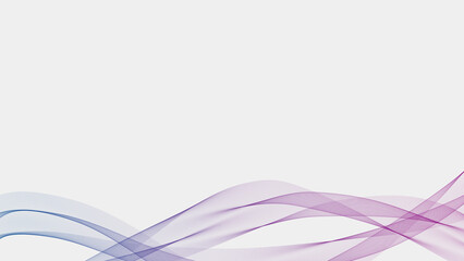 blue and purple abstract waves on silver background